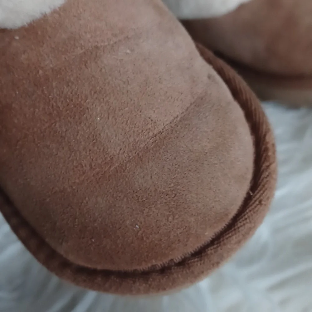 Toddler UGG Sheepskin Boots with Cream and Brown Accents